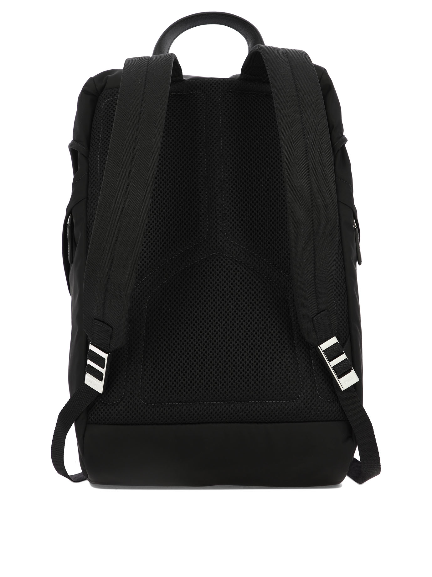 PRADA Black   Re-Nylon backpack with Saffiano details